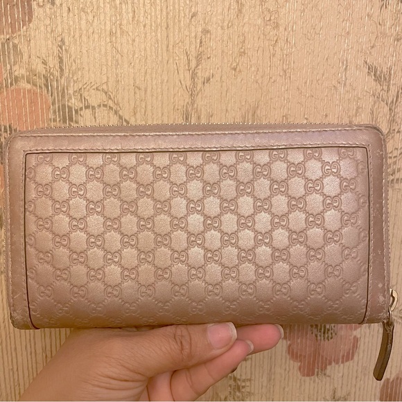 Gucci light champagne pink Leather long Wallet - Picture 4 of 13